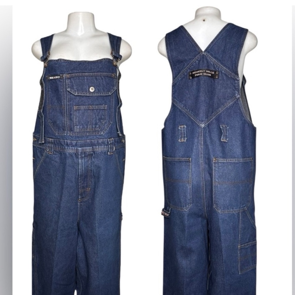 90s Beverly Hills Polo Club Denim Overalls
Carpenter Workwear USA Flag Logo XL